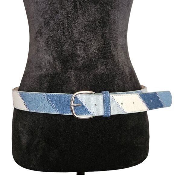 Wild Fable Denim Patchwork Buckle Belt Size XL NEW - Picture 1 of 6